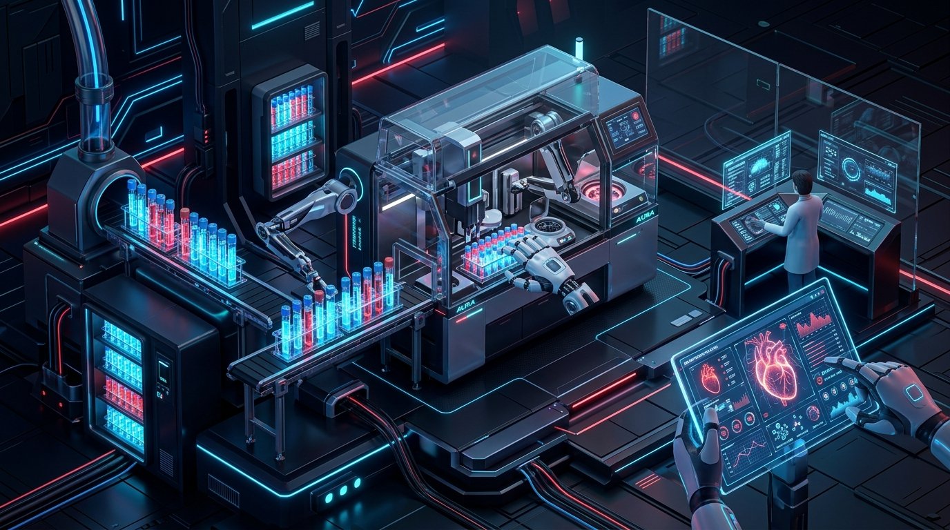 Automated Diagnostic Workflow 3D Infographic